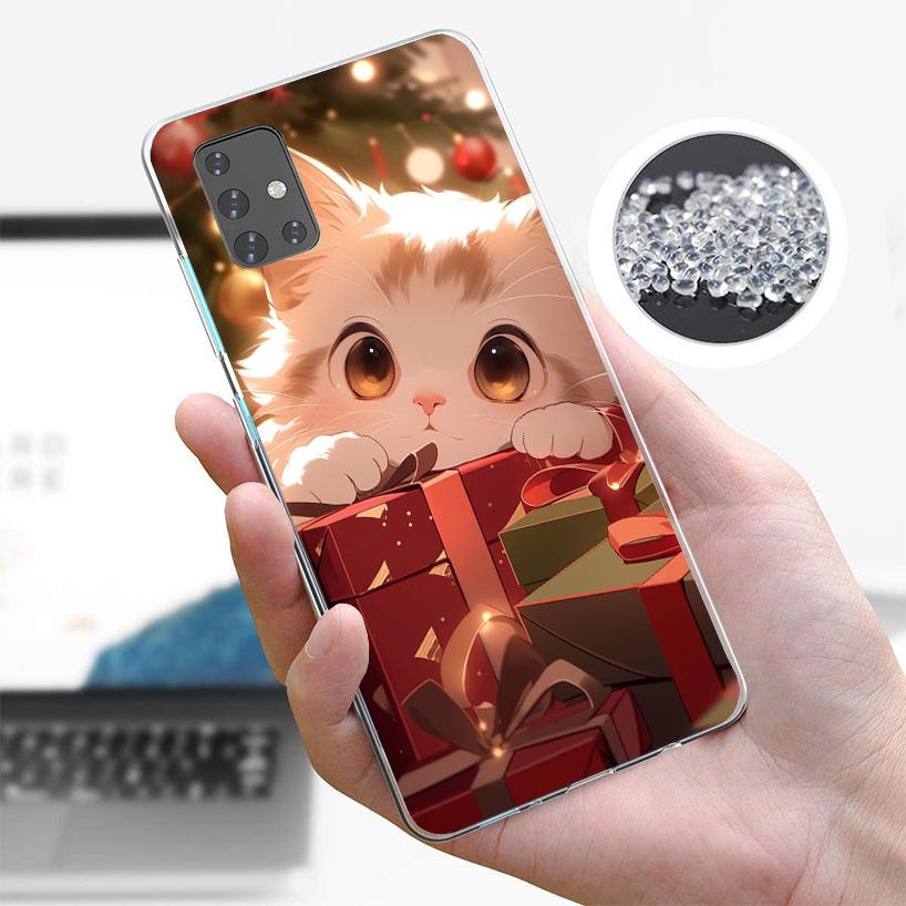 Cat Cute Kitten Cartoon Phone Case For Samsung Galaxy A52 A32 A22 A12 A51 A31 A50S A30S A20S A10S Note 20 Ultra 10 Plus S10 A72