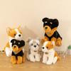 Cute Simulation Schnauzer Plush Toy Dog Doll New Shiba Inu Rottweiler Doll Throw Pillow