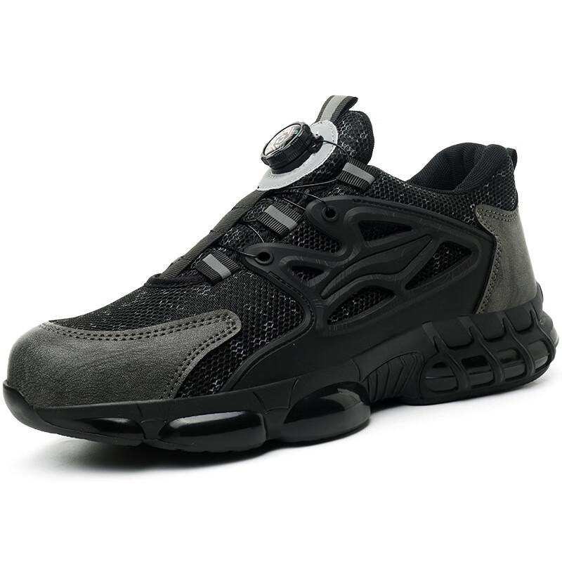 BoFuNiao Men s Breathable Fly-Knit Safety Work Shoes 36