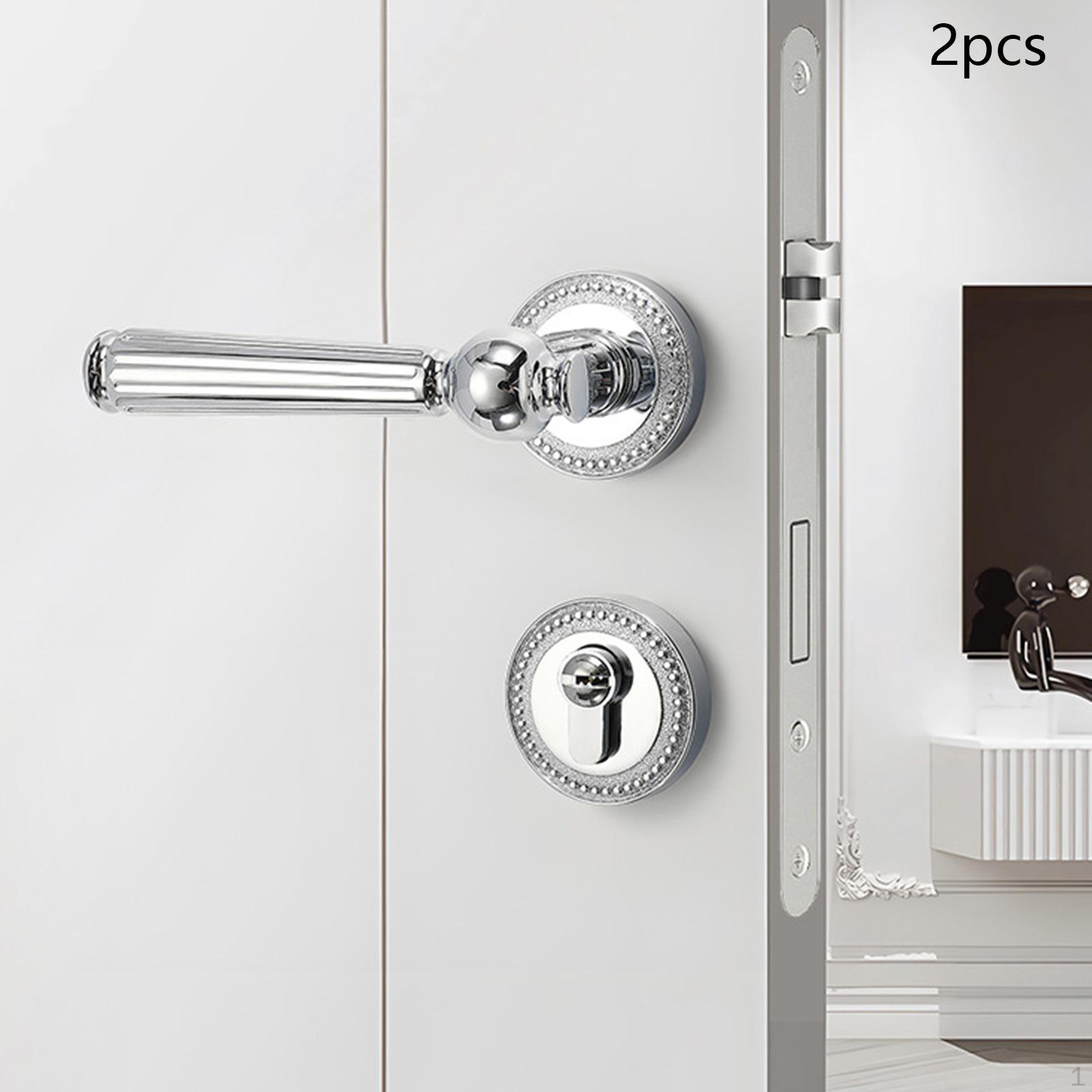 

2 шт. Дверні ручки важільні приладдя Прості у використанні Установка Замок без ключа Style B