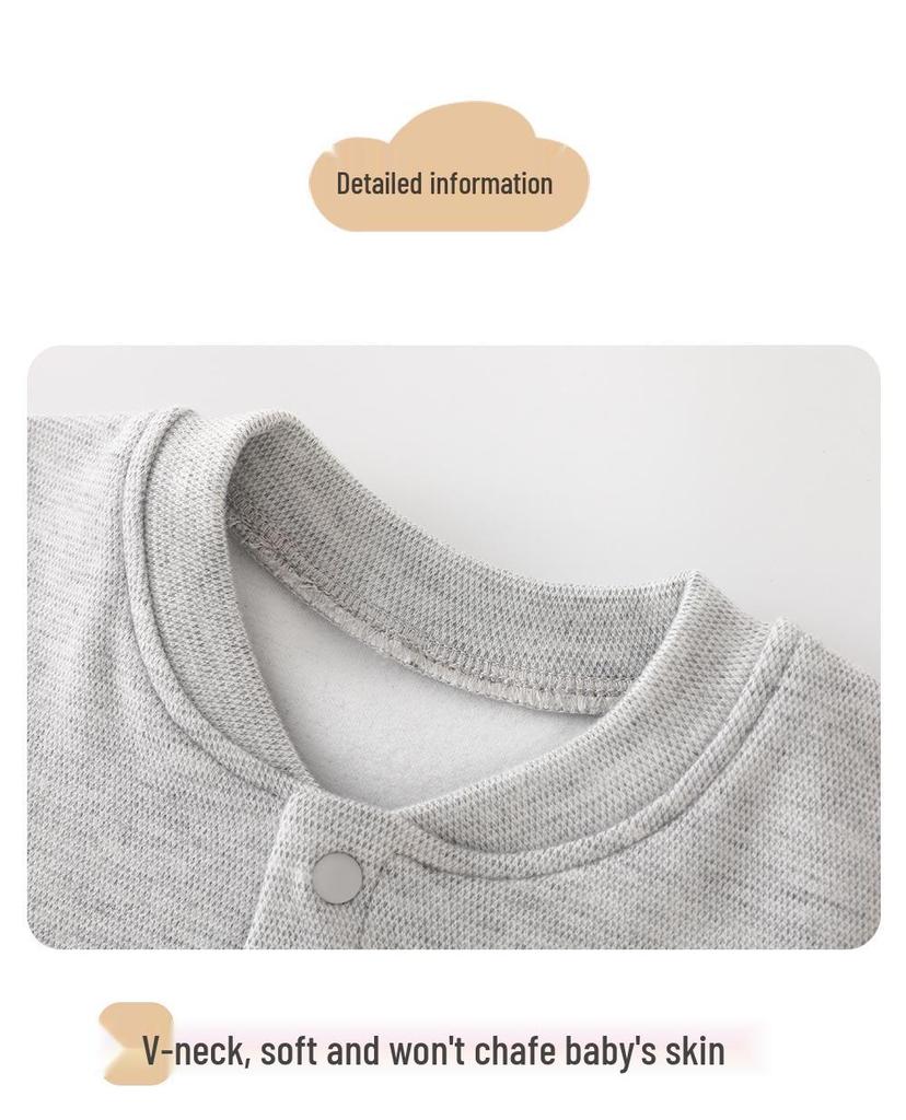 Plus Velvet Baby Bodysuit: Warm Spring/Autumn/Winter Jumpsuit for Newborns