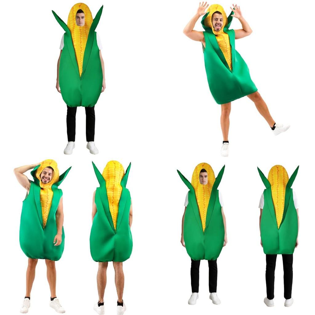 Corn Costumes Vegetable Cosplay Party For Halloween Stage Performance Dress Up