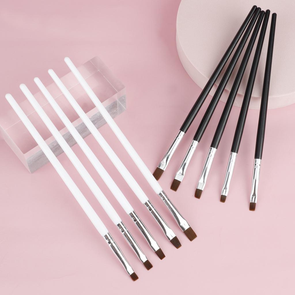 5Pcs Nails Art Brush Pattern Phototherapy Acrylic UV Gel Extension Builder Coating Painting Pen DIY Manicure Accessories Tool