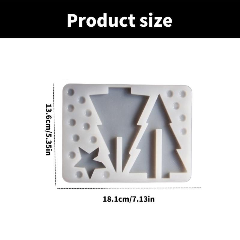 Christmas Tree 3D Puzzle Ornament Silicone Mold Perfect for Handcrafting Christmas Decorations for Home or Office