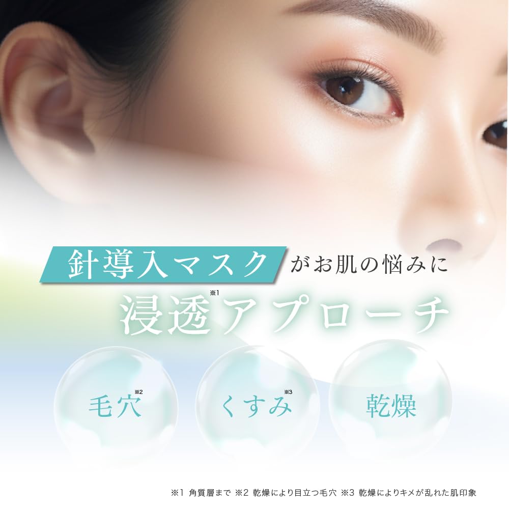 Fractional CC Needle Mask C, Made in Japan, 300,000 Needle Masks, Vitamin C, Glutathione, Pore Cleansing, 6 Masks x 2 Sets