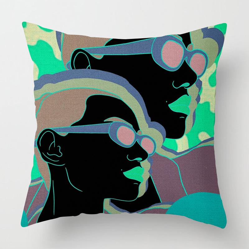 

Vibrant Abstract Art Cushion Cover - Modern Design For Home Decor - Eye-Catching Colors - Perfect For Sofa Or Bed double sided printing:350mmx350mm