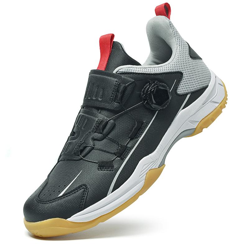 

Обувь для бадминтона, мужская и женская обувь, дышащая, износостойкая, нескользящая, профессиональная спортивная обувь для соревнований, спортивная обувь 47 чёрный/красный