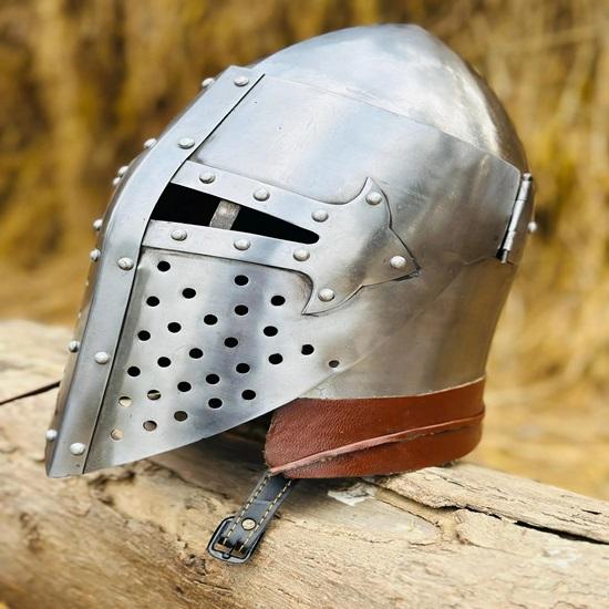 Medieval Bascinet Helmet Barbute Helmet Knight Armor Helmet Best gift for Halloween