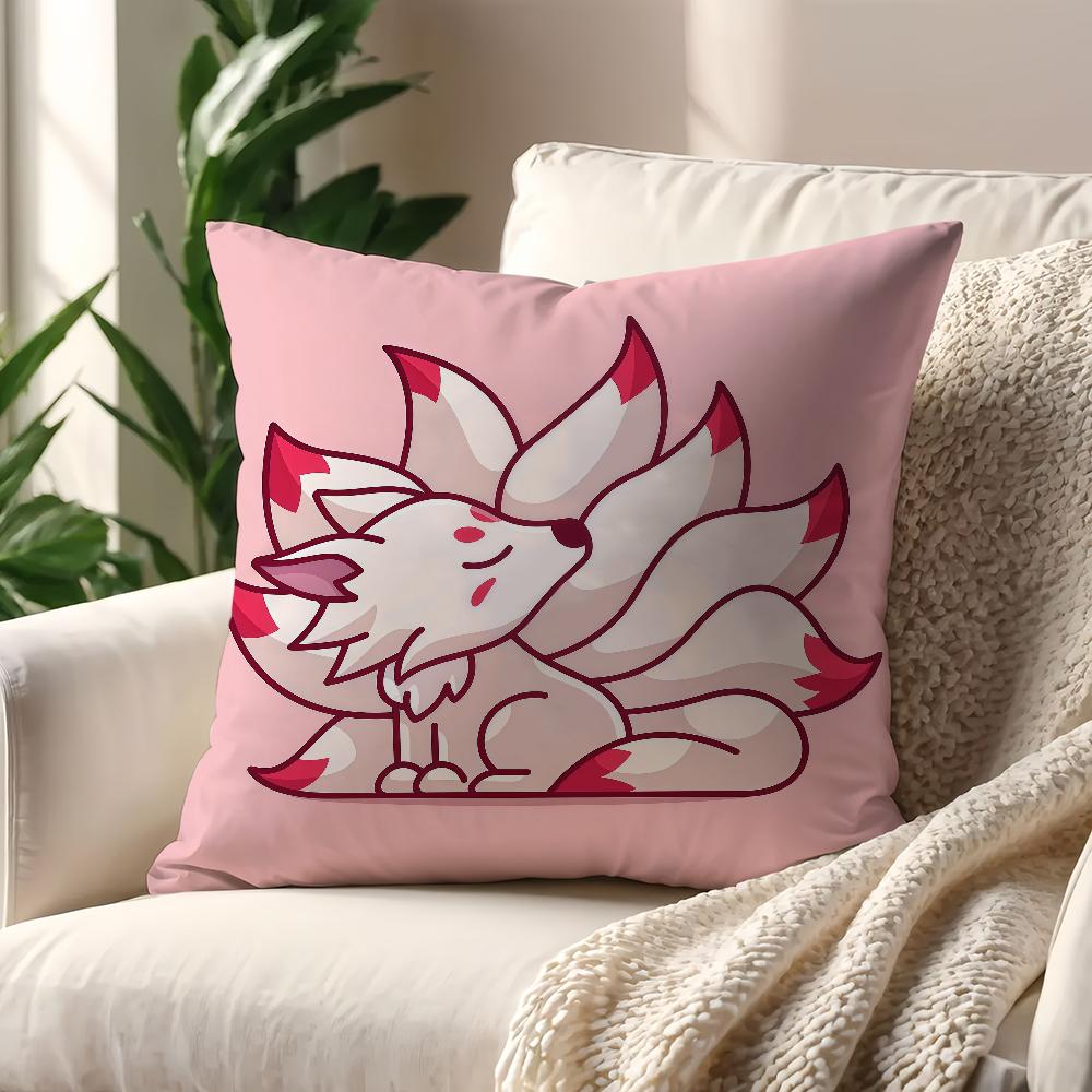 Japanese Kitsune FoxS cushion cover For Pillow Printing Sofa Decoration Home Car Room Coffee Shop Office Nordic Simplicity