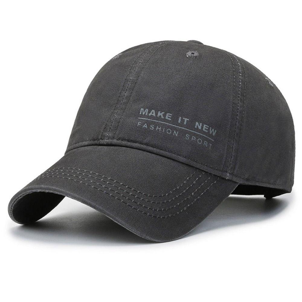 Letter Embroidery Visor Baseball Cap Adjustable Pure Cotton Peaked Cap Snapback Sun Protection Sunshade Hats