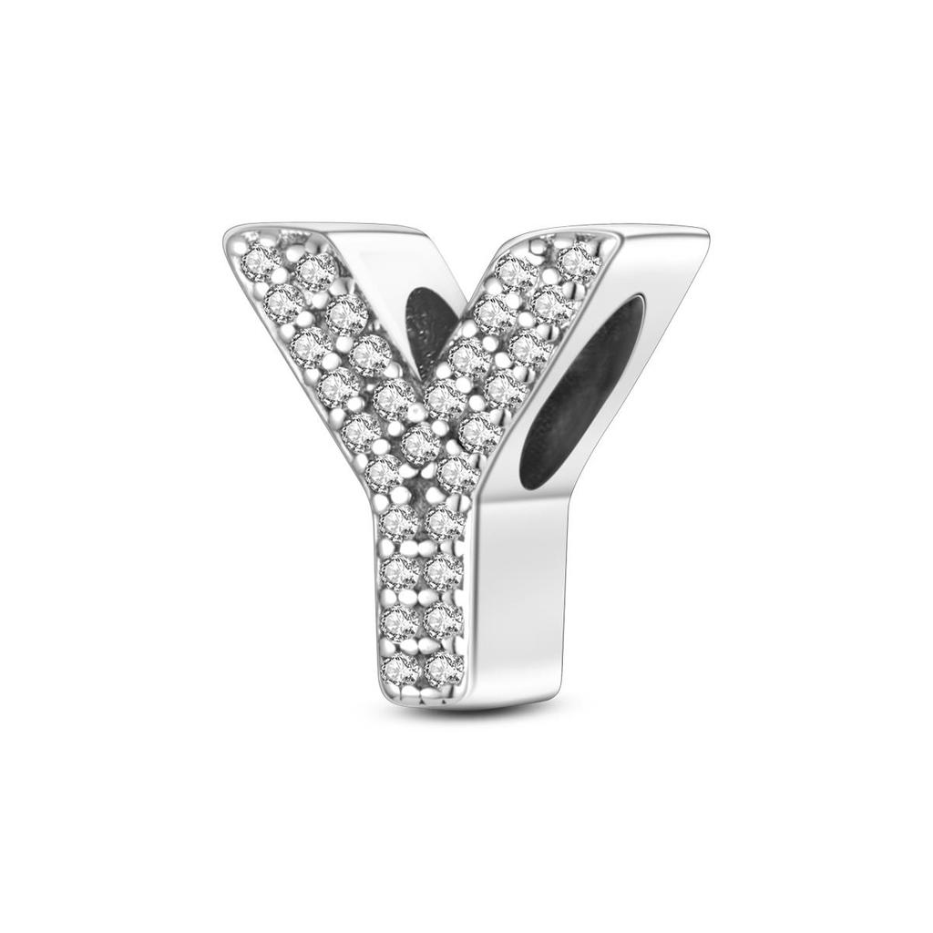 Copper English Letter Series Of Written Symbols Charms Beads Fit Original Fine Bracelets Diy Jewelry Gifts