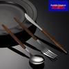 Stainless Steel Wood Grain Tablespoon Set