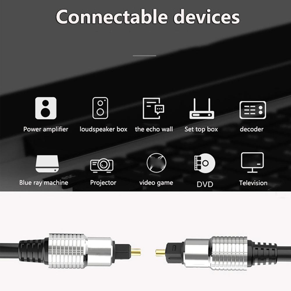 Clear Sound Digital Sound Cable Gold Plated Fiber Optic Cable Optical Sound Cable TVs