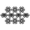 10pcs Alpenstock Hiking Poles Accessories Rubber 85mm Snow Support Mud Tray Black