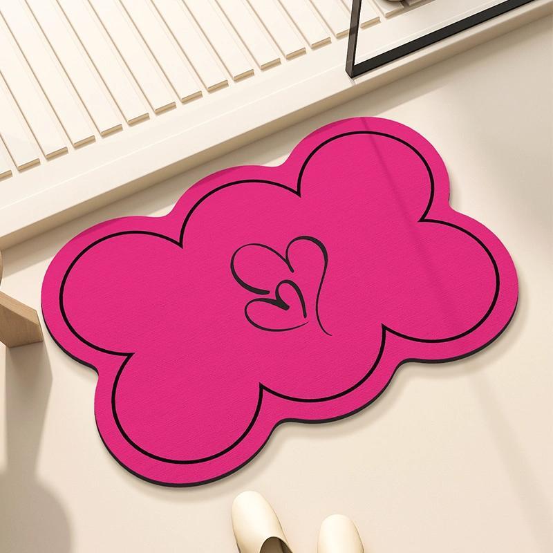 Badezimmerbodenmatte, Diatomeenerde-Absorbierungsmatte, Toilettenbodenmatte, rutschfeste Toilettenmatte, Badezimmertür-Waschbecken-Teppich 40X60cm 15.7X23.6in