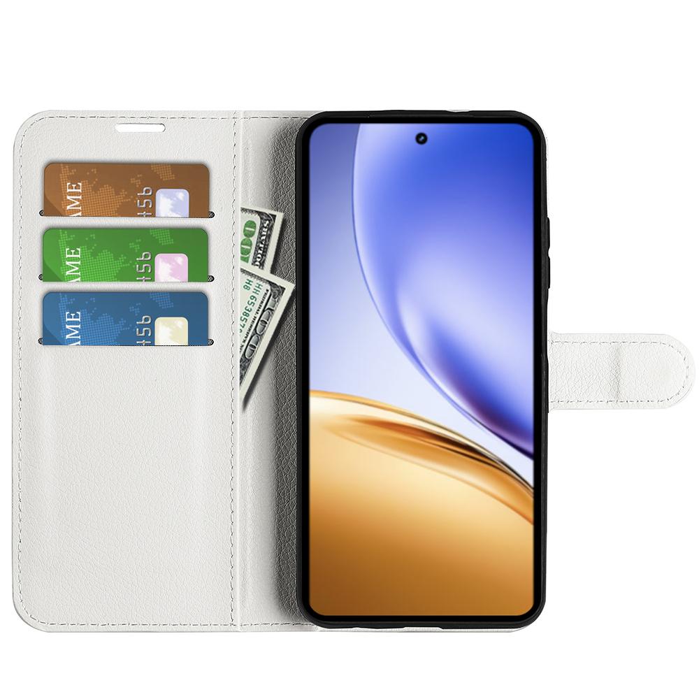 

For Realme 14 5G Case Litchi Texture Shockproof Leather Wallet Phone Cover Purple
