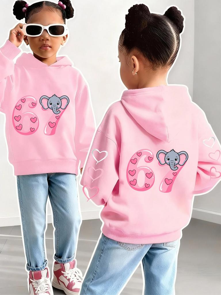 Kids Cute Donut Hoodie Cartoon Dessert Print Boys Girls Long Sleeve Pullover Sweatshirt Sweet Food Graphic Casual Tops Spring