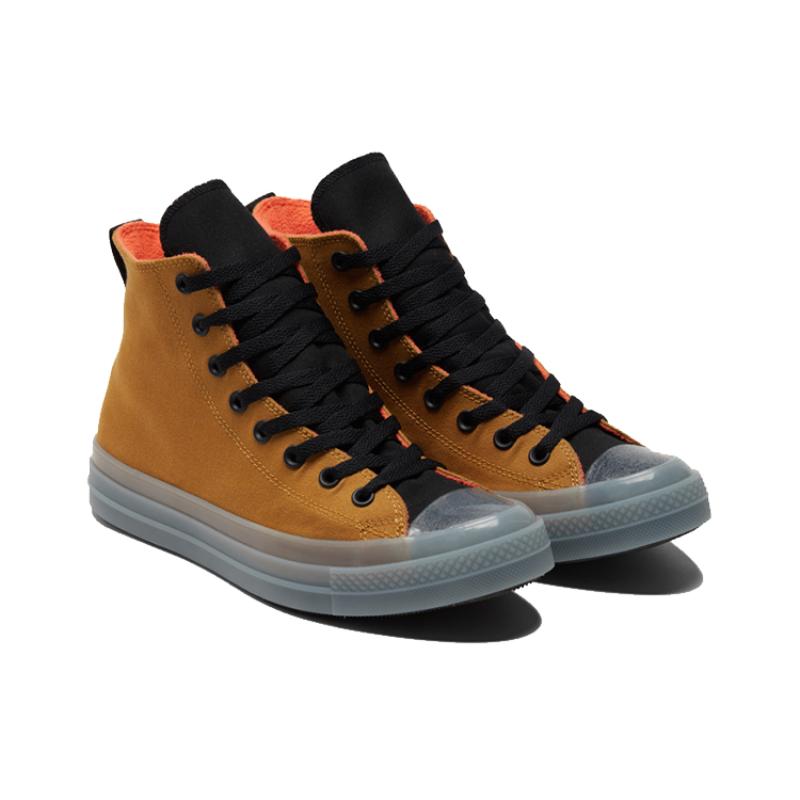 Converse Chuck Taylor All Star Cx Clear Jelly Sole Vintage Versatile Casual High-Top Canvas Shoes Unisex Wheat