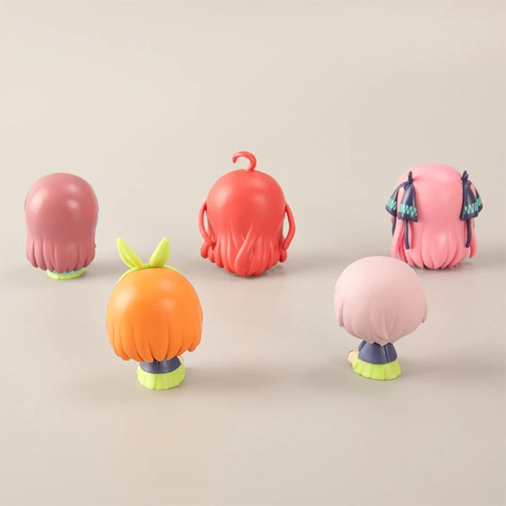 5Pcs/Set The Quintessential Quintuplets 4-5cm Mini Anime Girl Figure Kazuhana Nino Miku Nakano Shika May Christmas Birthday Gift