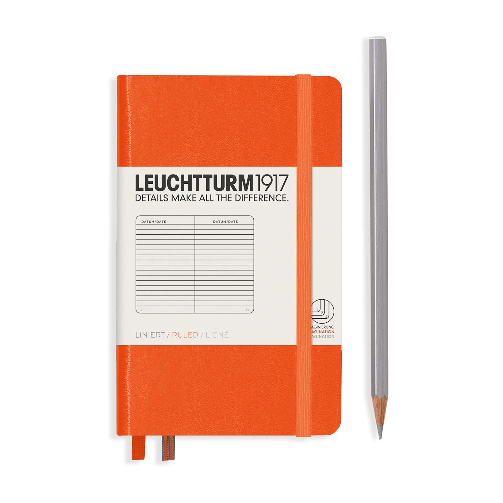 

Leuchtturm Notebook, A6, Horizontal Ruled, Orange, 342930, Officially Imported
