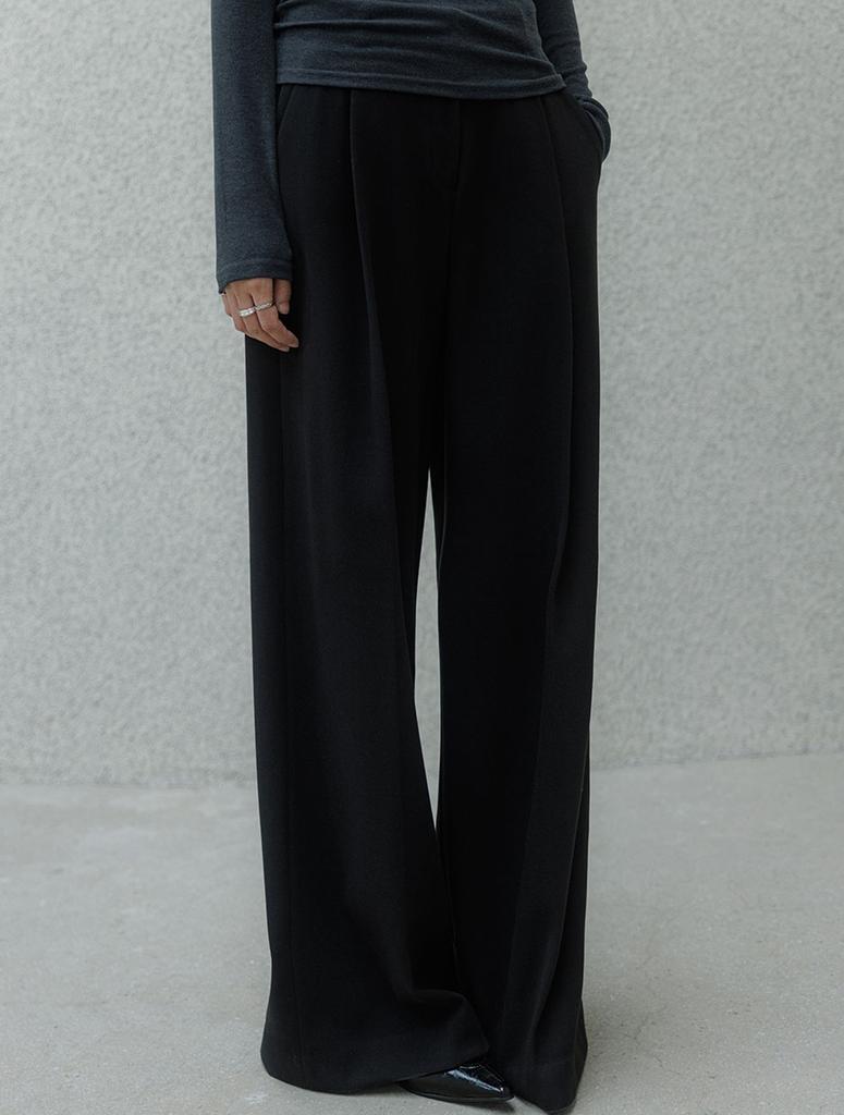 Memua Herringbone Maxi Wide Slacks