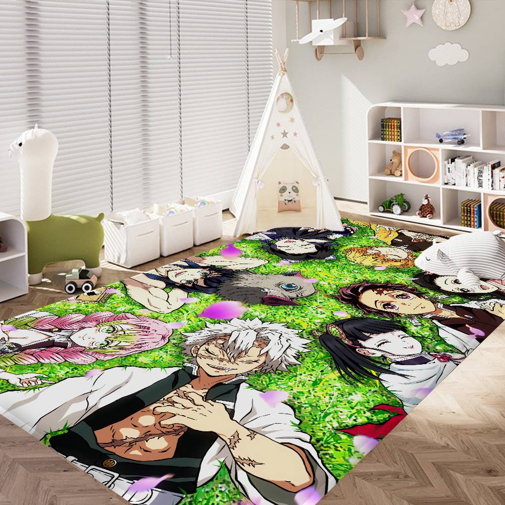 Anime D-DemonS Slayer Bathroom Mat Kids Room Bedroom Decoration Balcony Anti-Slip Doormat Living Room Welcome Rug