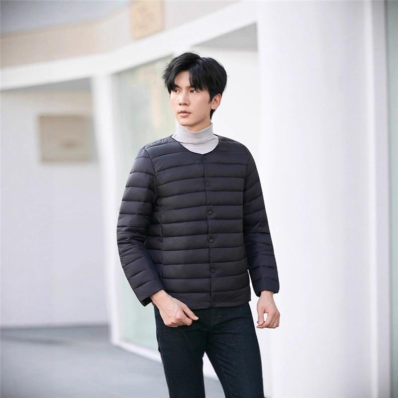 

Men s Autumn And Winter Lightweight Inner Collarless Cotton Casual Jacket 4XL