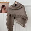 Women's Fashionable Wool Shawl, Women's High-end Sense, Fashionable And Versatile, Warm Scarf, Solid Color Tassel Knitted Scarf