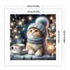 Cat Full 11CT DIY Stamped Cross Stitch Kits 15.75x15.75in Printed Cross-Stitch Kits for Beginners Adults Home Decor