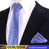 Classic Blue Polka Dot Tie and Pocket Square Set for Professionals