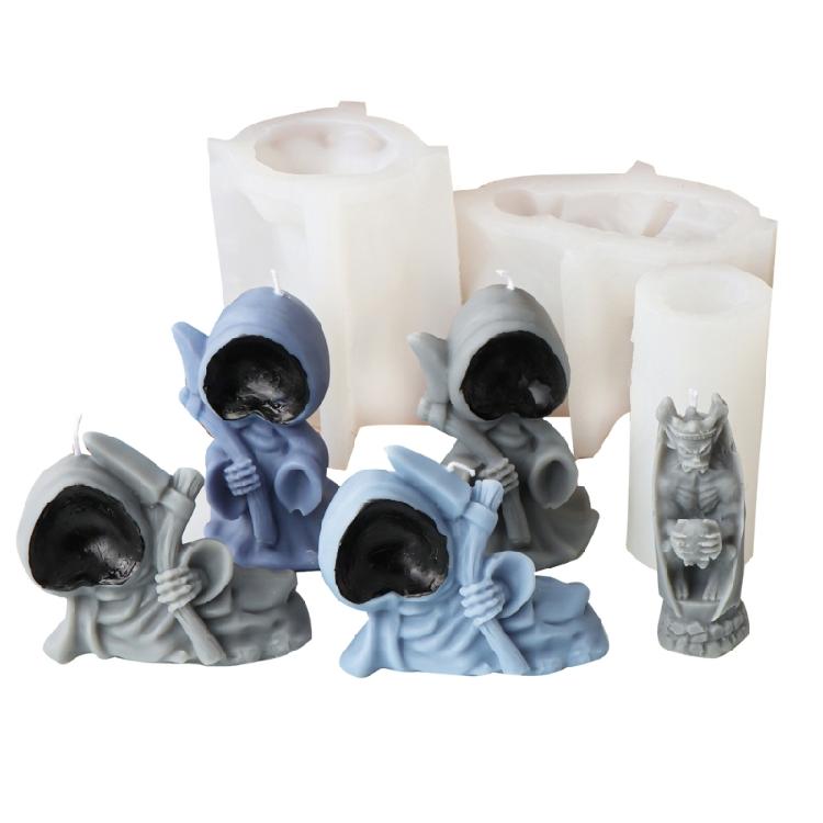 Candle Moulds Hand-Making Soap Molds Death Shape Clay Mould Silicone Crafting Moulds Suitable for Hand-Making Project
