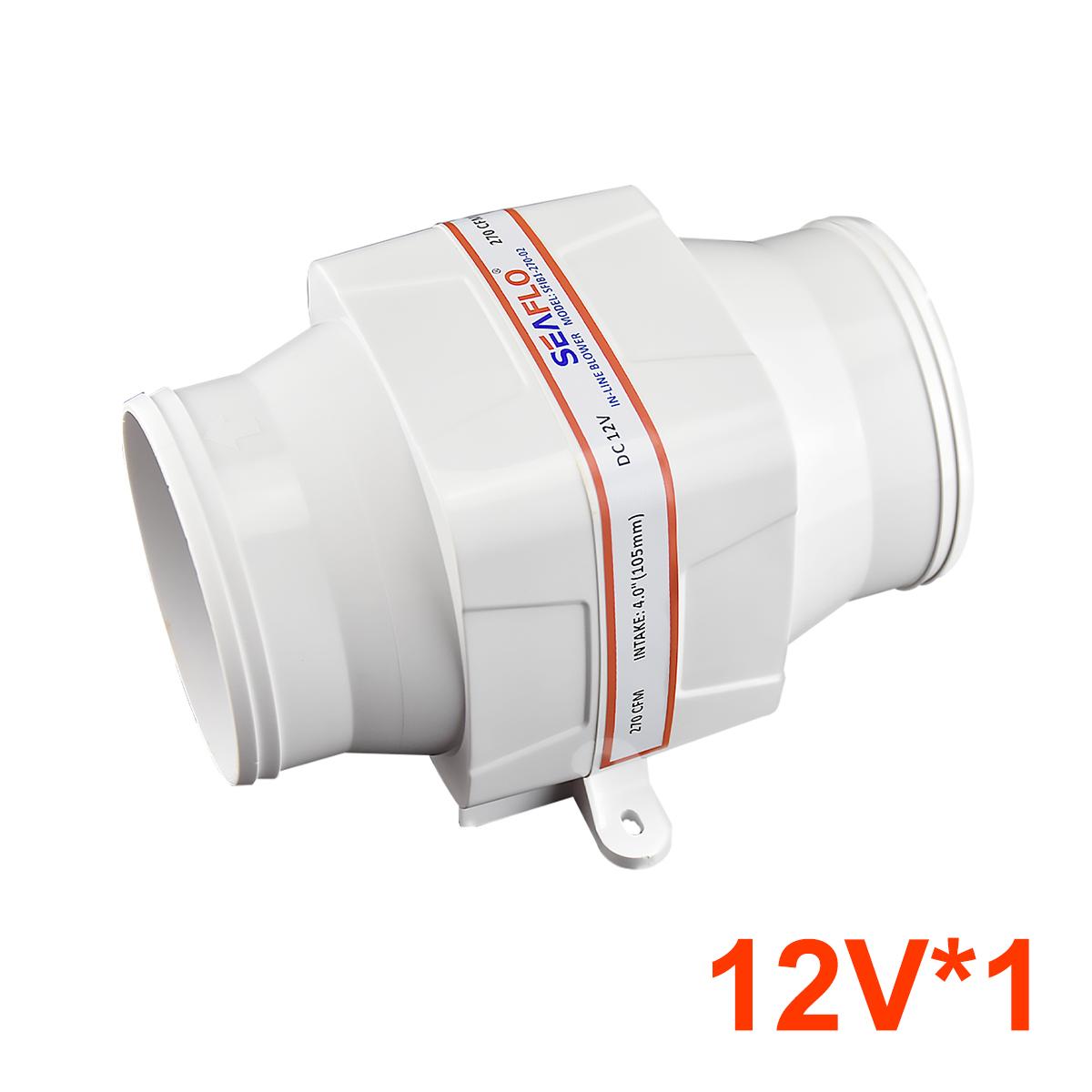 

SEAFLO-Встроенный вентилятор для трюмной вентиляции, морская лодка, вытяжка воздуха для автодома, белый, SFIB1-270-01, 4 дюйма, 100 мм, 2700 куб. футов в минуту, 12 В постоянного тока