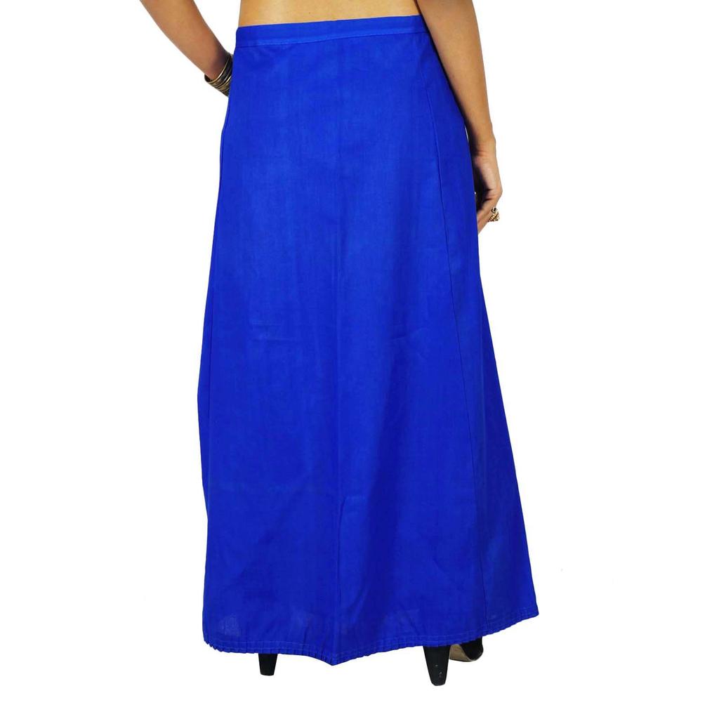Solid Bollywood Cotton Inskirt Stitched Indian Petticoat Lining For Sari