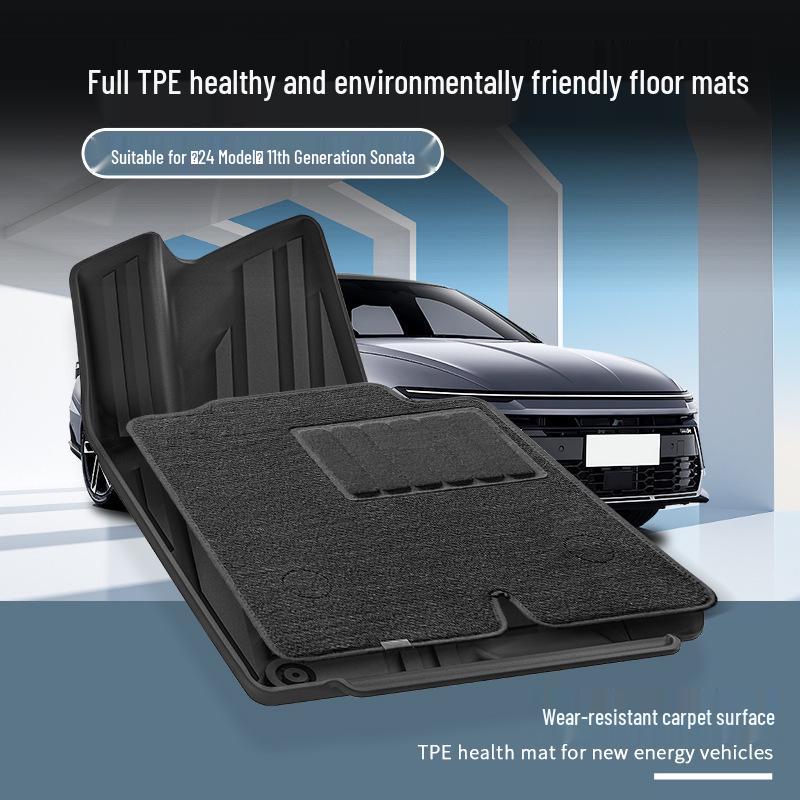 Eco-Friendly TPE Floor & Trunk Mats for 2024 Sonata 11th Gen