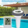 Termometro Galleggiante Digitale Wireless per Piscina LCD Piscina Bagno Acqua Vasche Idromassaggio Acquari Monitor Temperatura Interna/Esterna Orologio Remoto