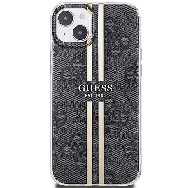 Guess Guhcp15Mh4Psegk Iphone 15 Plus / 14 Plus 6.7 Czarny/Black Hardcase Iml 4G Gold Stripe