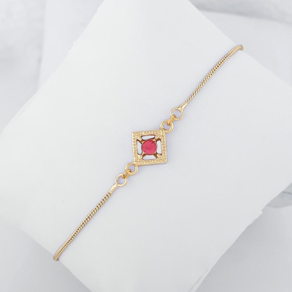 

Позолоченный браслет Эстель Divine Directions с розовым австрийским кристаллом для женщин