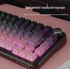 In Stock Three-Mode Wireless Mechanical Keyboard with Wired/Bluetooth Options, Color Blocking, Knob, Hot-swappable Keys, and Side Engravings