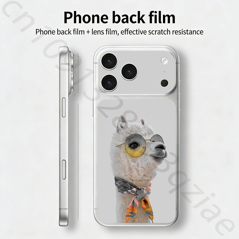 Lama Llama Alpaca TICKET Decal Skin Wrap for iPhone 17 Pro/Pro max Protective Film for Back, Frame, Camera