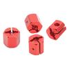 4PCS 12mm Hex Adapter Aluminum Alloy 12mm Wheel Hex Hub Drive Adapters for Axial SCX10 90046 for D90 1 10 RC Car Red