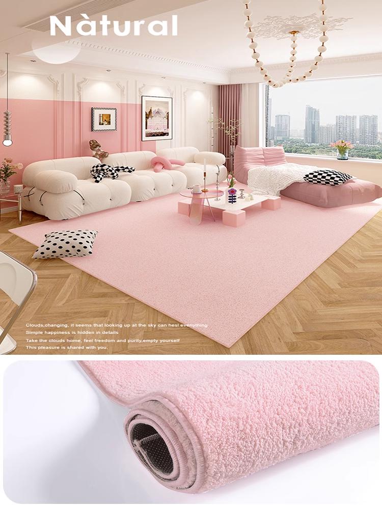 Japanse Minimalistische Effen Kleur Pluche Vloerkleden Woonkamer Decoratie Groot Oppervlak Tapijt Slaapkamer Verdikte Zachte Vloerkleden Lounge Vloerkleed 80x160cm beige