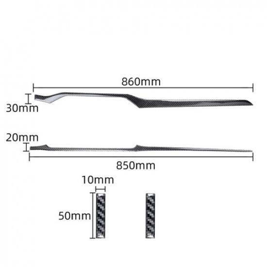 4Pcs For Mazda CX-9 2016- Carbon Fiber Interior Dashboard Cover Trim