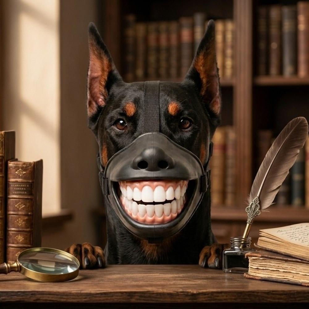 Adjustable Smiling Teeth Pet Muzzle Anti-Bite Grinning Dog Mask Dog Photo Mouth Cover Outdoor Trip