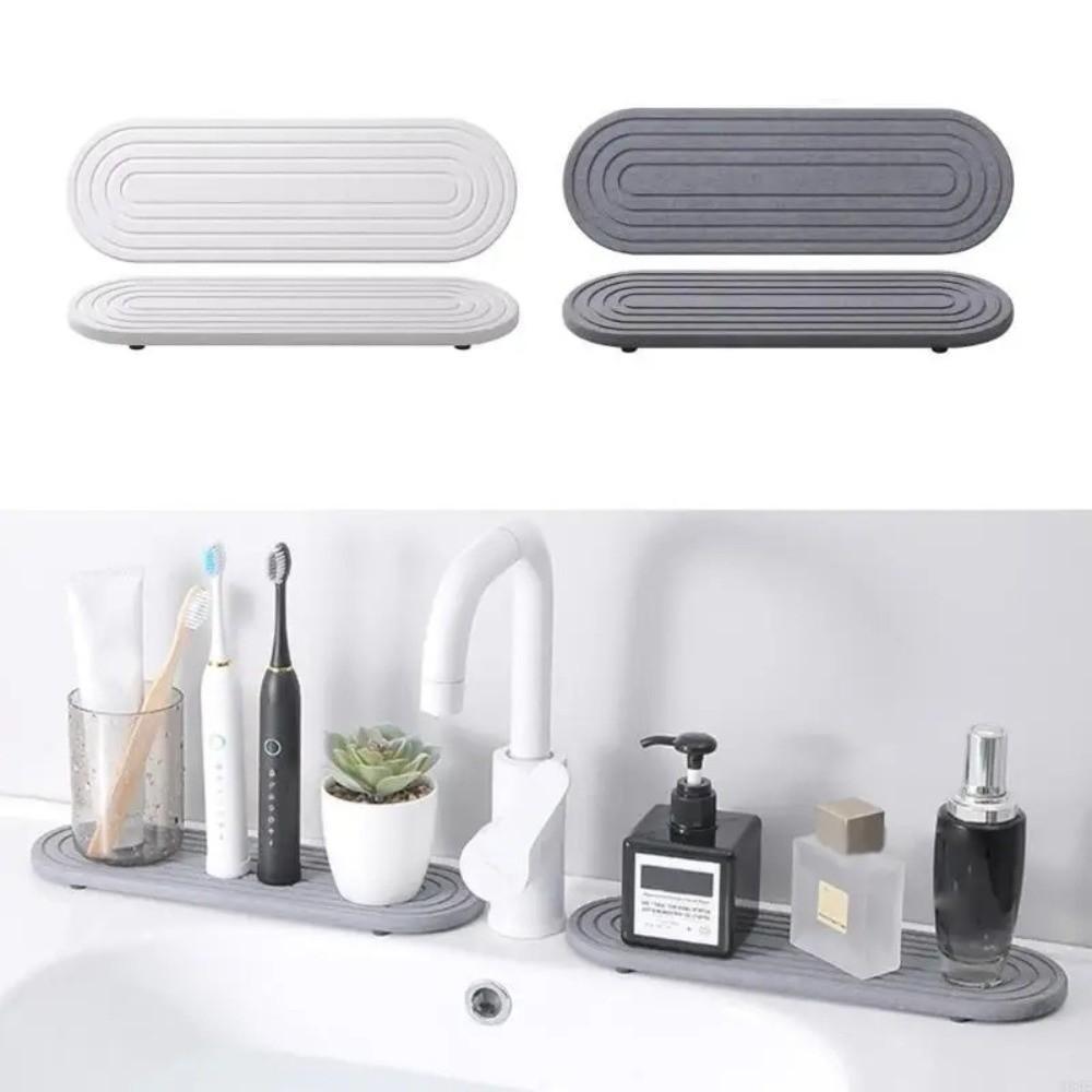 Non Slip Quick Drying Tray Diatomaceous Moisture Wicking Tray Draining Board  Dish Drying