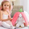 25cm Fruit-Shaped Plush Toy - Strawberry Carrot Rabbit Design Cuddly Bunny Doll for Babies Birthday Gift Creative Stuffed Toy