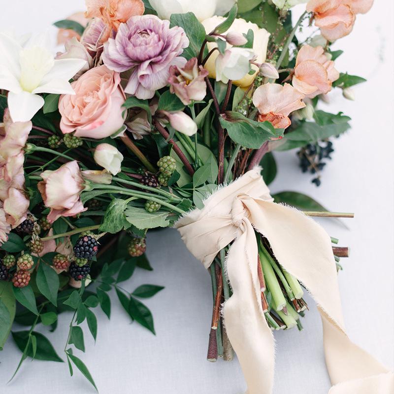 Chiffon Ribbon Bow with Frayed Edges for Weddings and Floral Arrangements