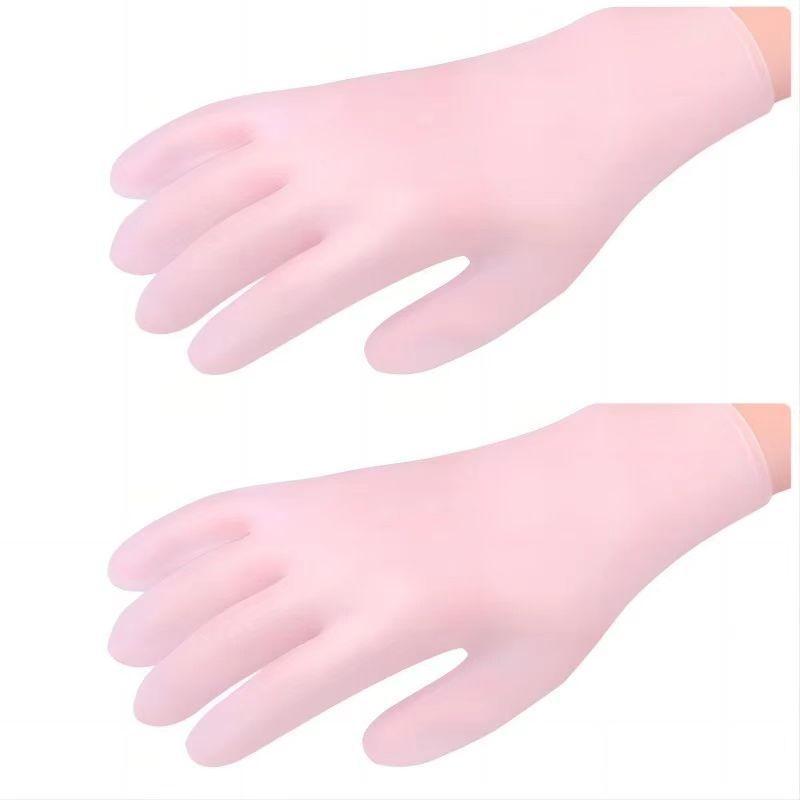 

Многоразовые силиконовые увлажняющие перчатки для рук, ночная спа-маска для восстановления и глубокого увлажнения сухой кожи рук Hand mask розовый