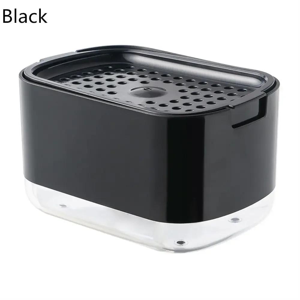 

1PC Manual Press Dishwashing Container Double Layer Cleaning Liquid Box Soap Pump Dispenser Detergent Dispenser Foam Bottle чёрный