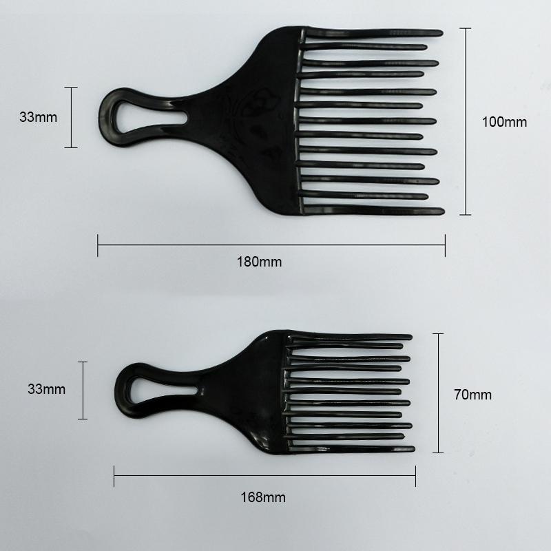 1 pc Afro Comb Wide Teeth Brush Pick Comb Fork Hairbrush Insert Hair Pick Comb Plastic Gear Comb Curly Afro Hair Styling Tools