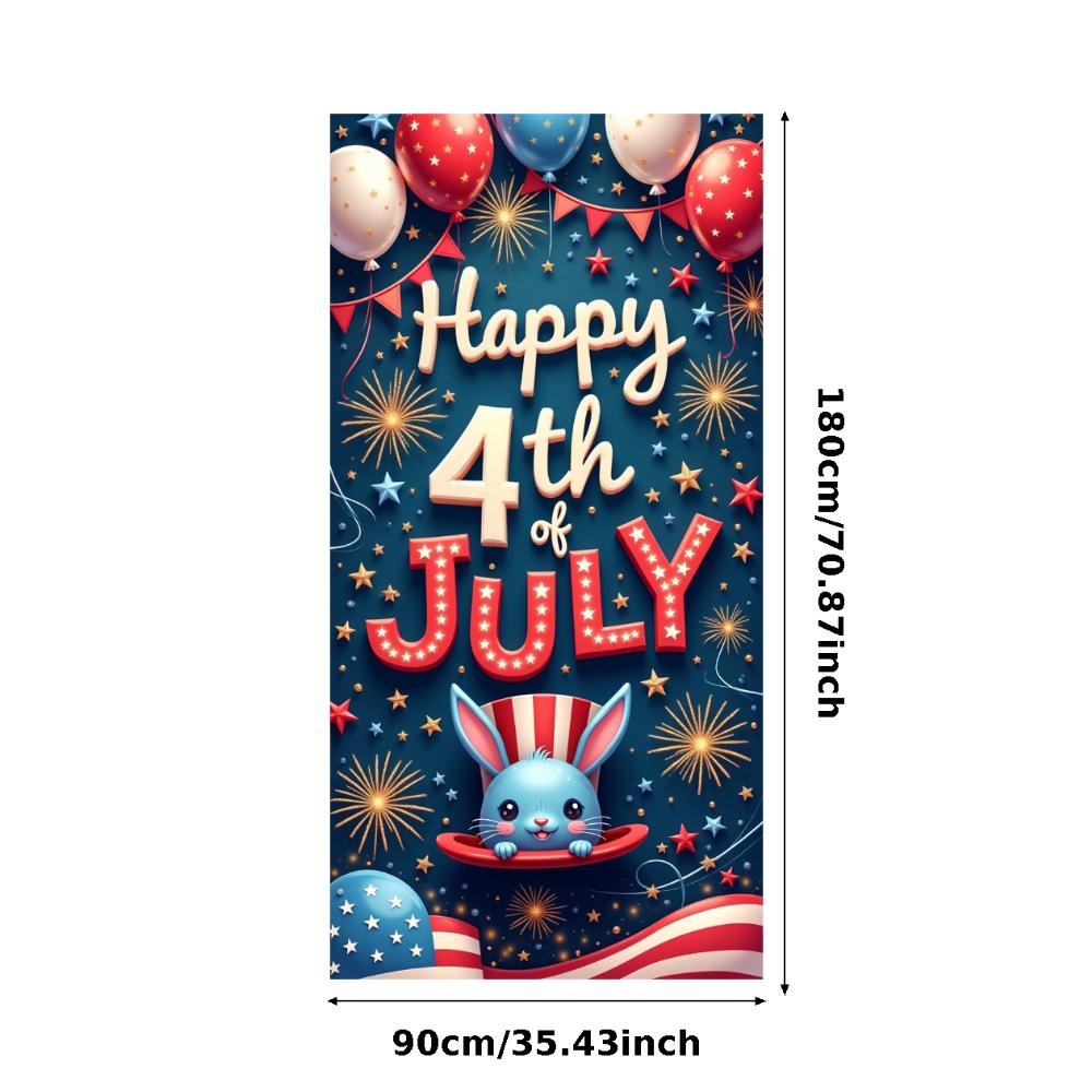 Decorative Design Happy 4th of July Celebration Banner for Holiday Party Indoor Decoration Patriotic Event